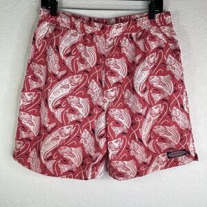 Vineyard Vines Sea-life Print Coral/White Board Short Size M Beach, Pool, Summer